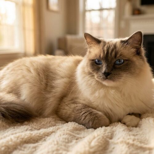 Fotografía de un gato Ragdoll