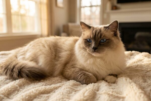 Fotografía de un gato Ragdoll