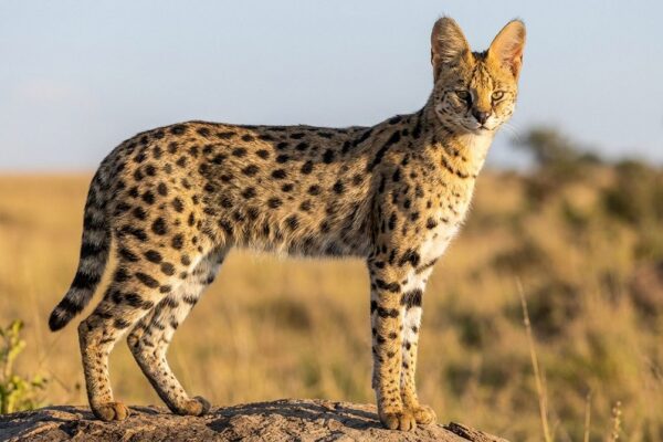 Fotografía de un gato Savannah