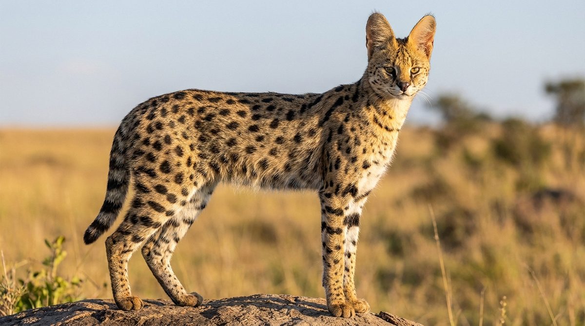 Fotografía de un gato Savannah