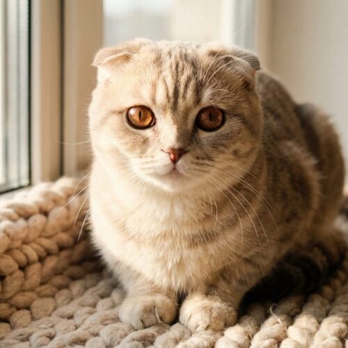 Fotografía de un gato Scottish Fold