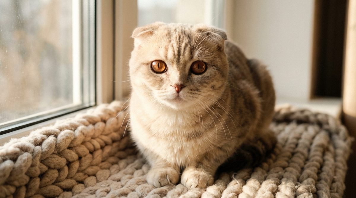 Fotografía de un gato Scottish Fold