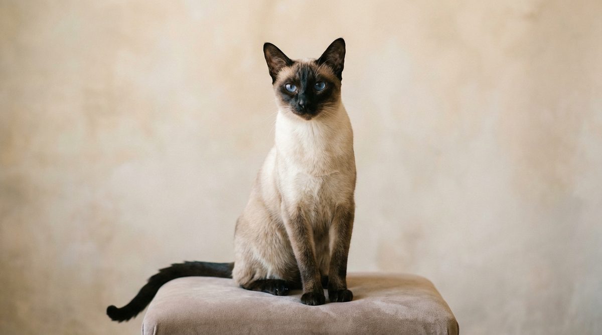 Fotografía de un gato Siames