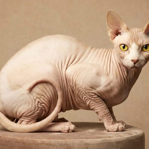 Fotografía de un gato Sphynx
