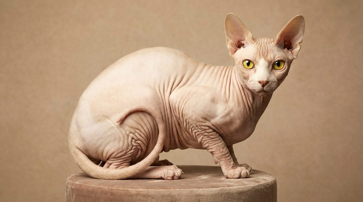 Fotografía de un gato Sphynx