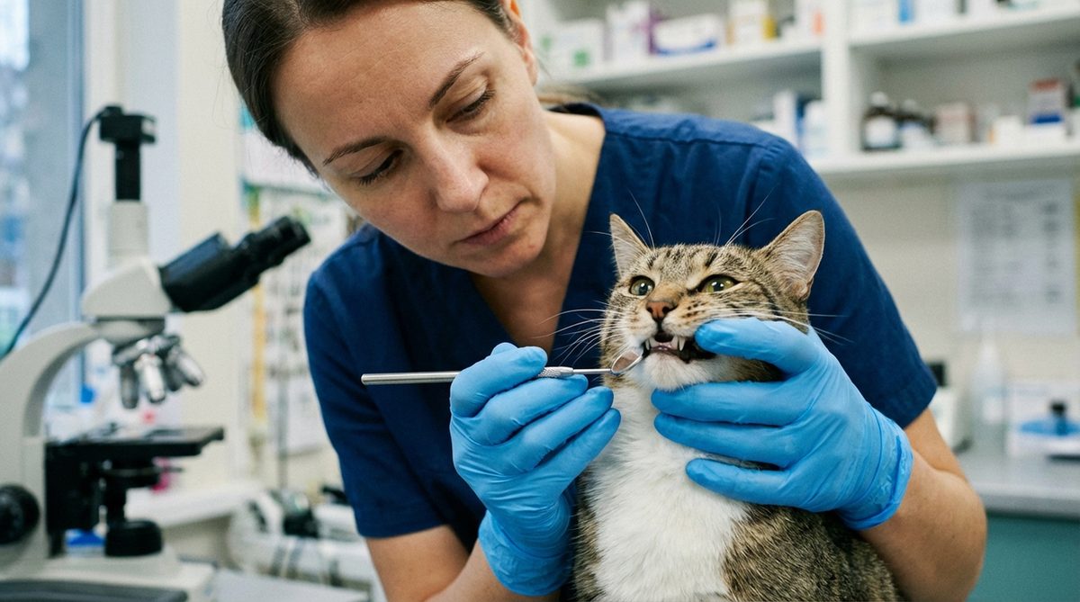 Imagen ilustrativa para guía sobre encias palidas gatos