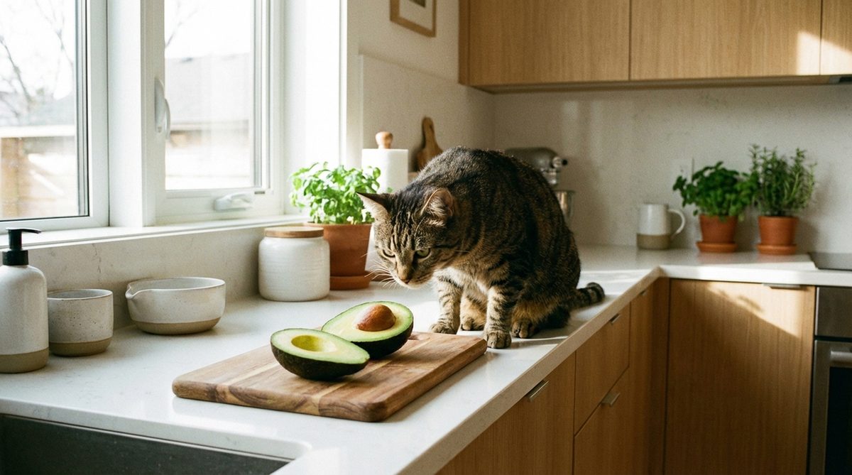Imagen ilustrativa para guía sobre gatos comer aguacate