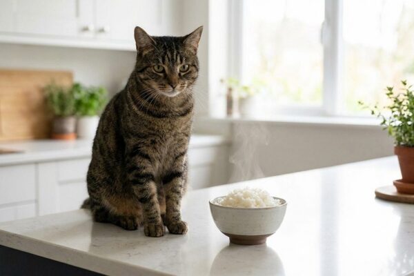 Imagen ilustrativa para guía sobre gatos comer arroz