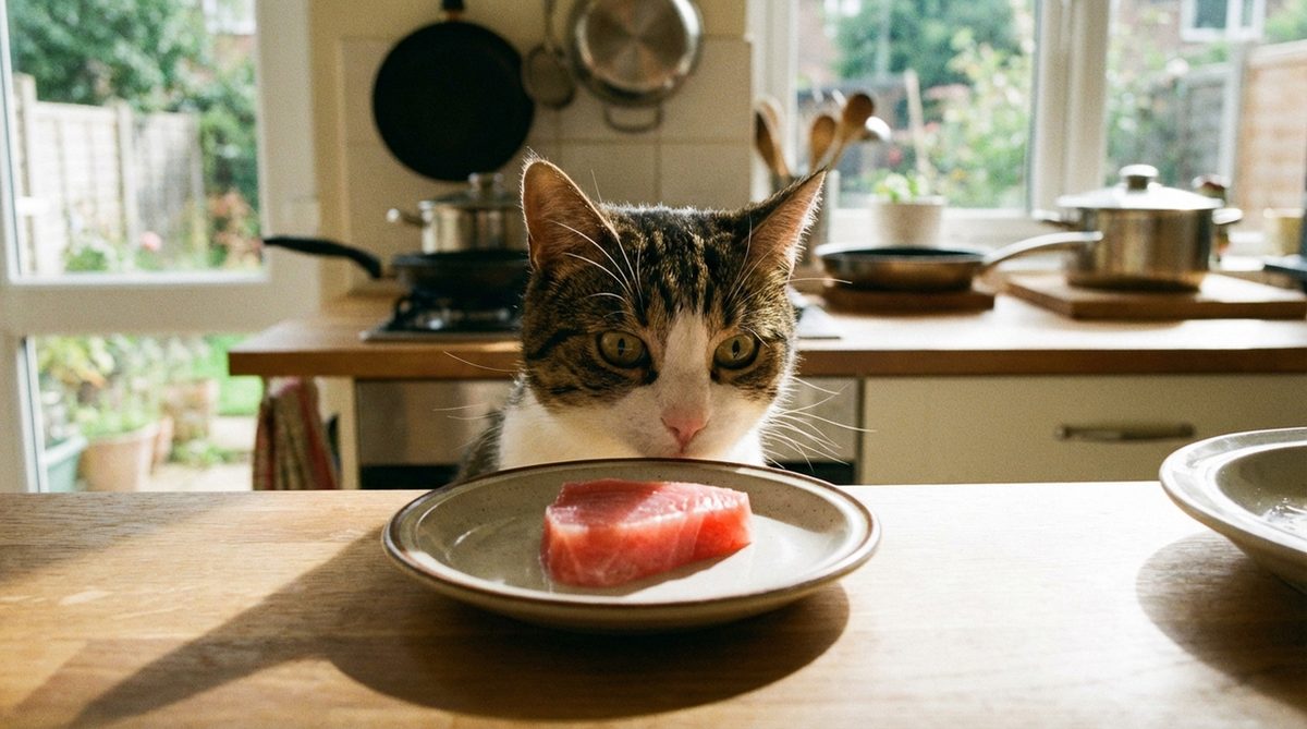 Imagen ilustrativa para guía sobre gatos comer atun