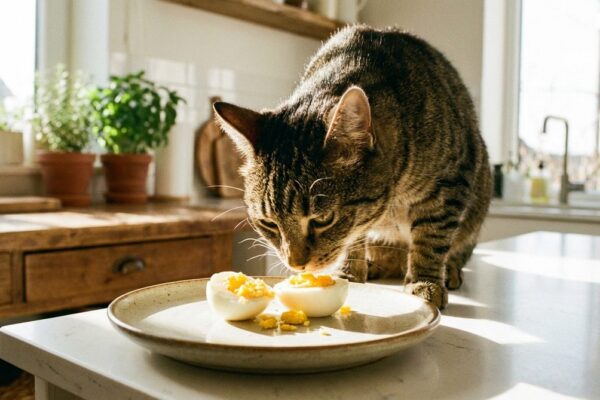 Imagen ilustrativa para guía sobre gatos comer huevo