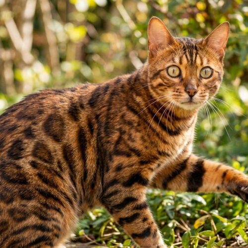Fotografía de un gato Bengali