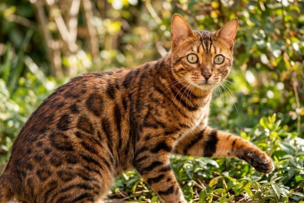 Fotografía de un gato Bengali