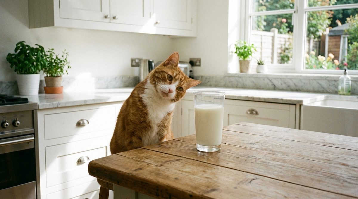 Imagen ilustrativa para guía sobre gatos leche
