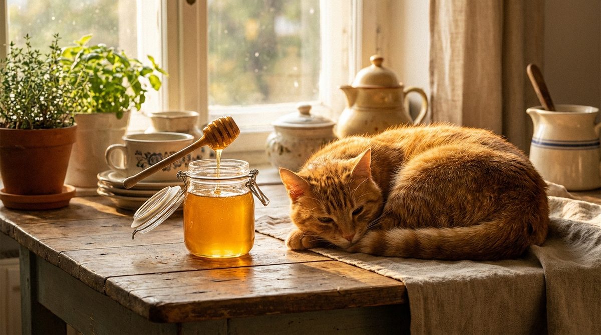 Imagen ilustrativa para guía sobre gatos miel
