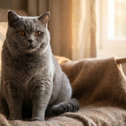 Fotografía de un gato British Shorthair