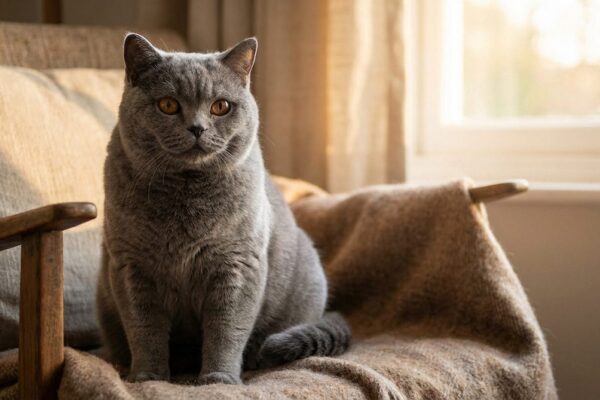 Fotografía de un gato British Shorthair