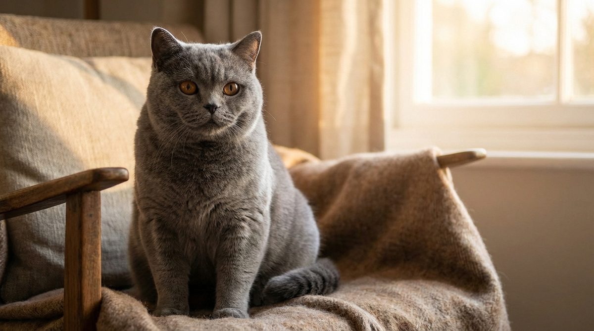 Fotografía de un gato British Shorthair